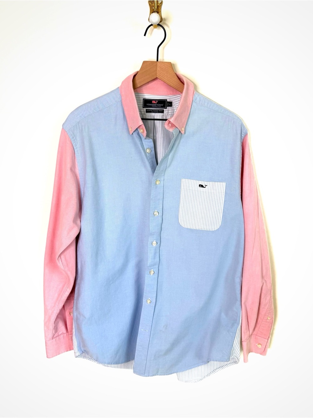 Vineyard Vines Slim Colorblock Button Down | L